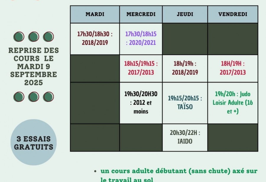 Inscriptions pour l'année 2025-2026